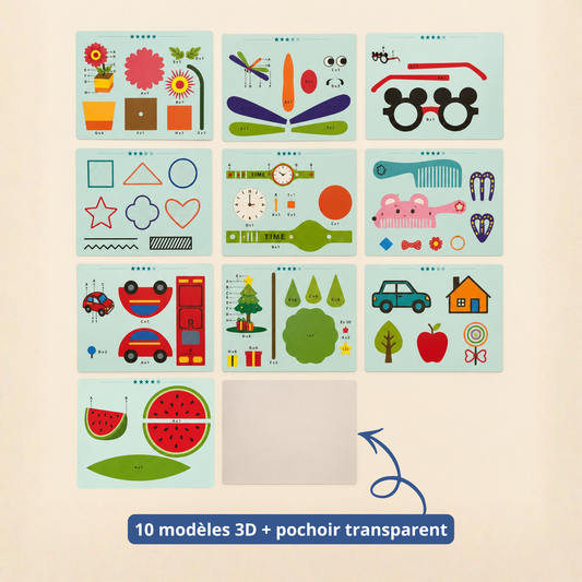 🎁 Pack 10 modèles + pochoir